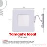 kiclaro panel de led 6w 18163 quadrado