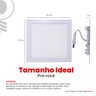 kiclaro painel de led 25w quadrado 18175